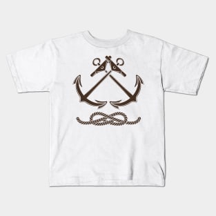 Nautical or Seafarer Club Emblem Kids T-Shirt